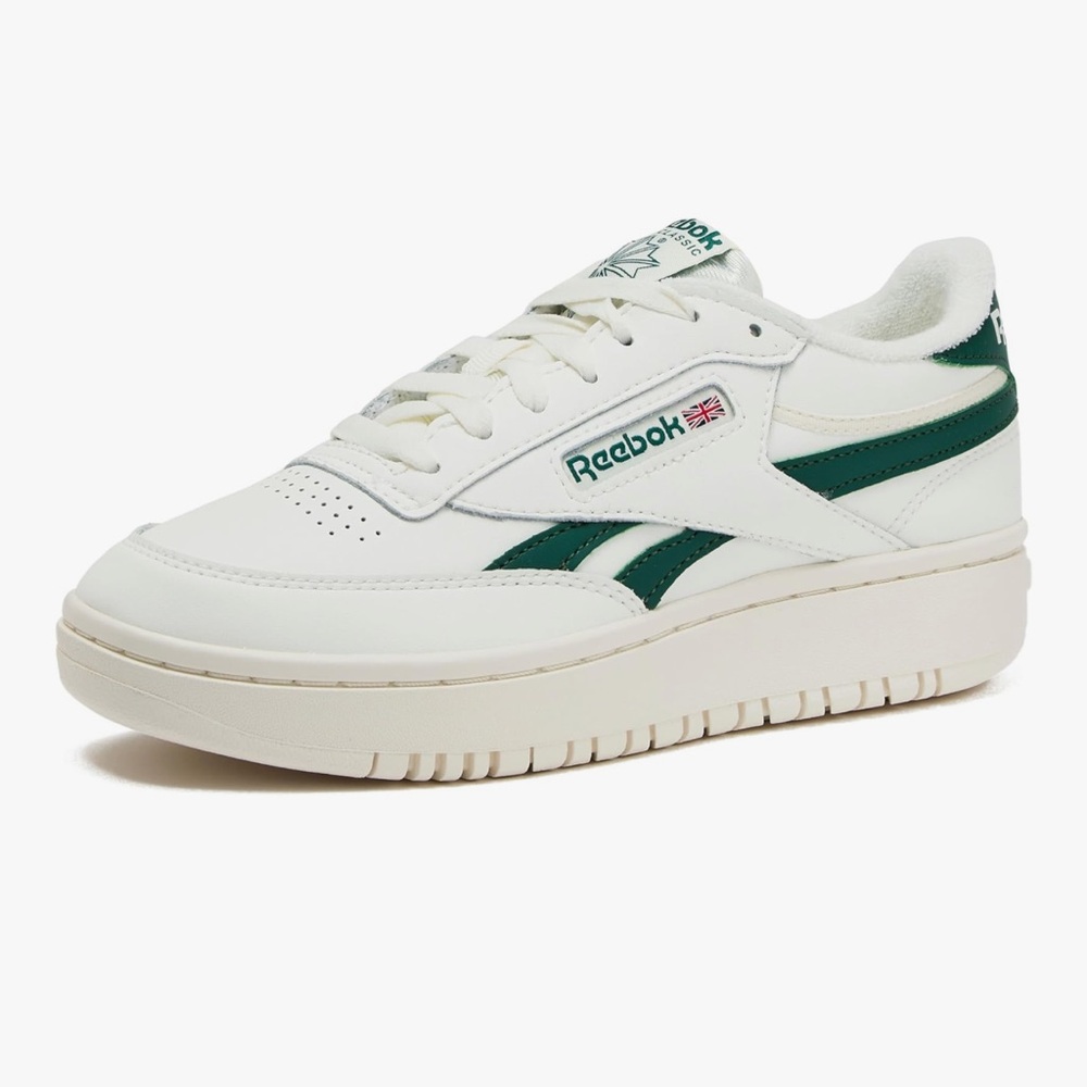 Reebok Classic White and Green Trainers